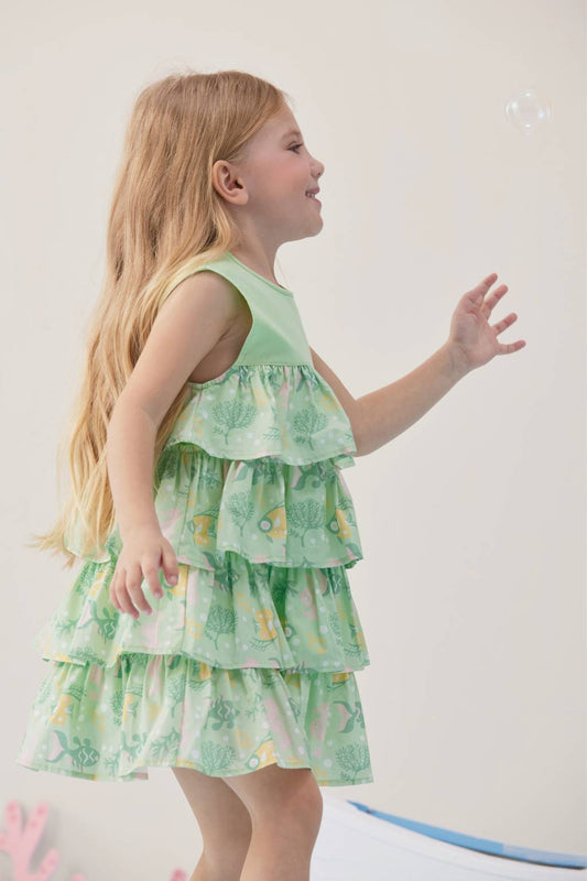 Toddler Girl Ruffle Short Sleeves Dress