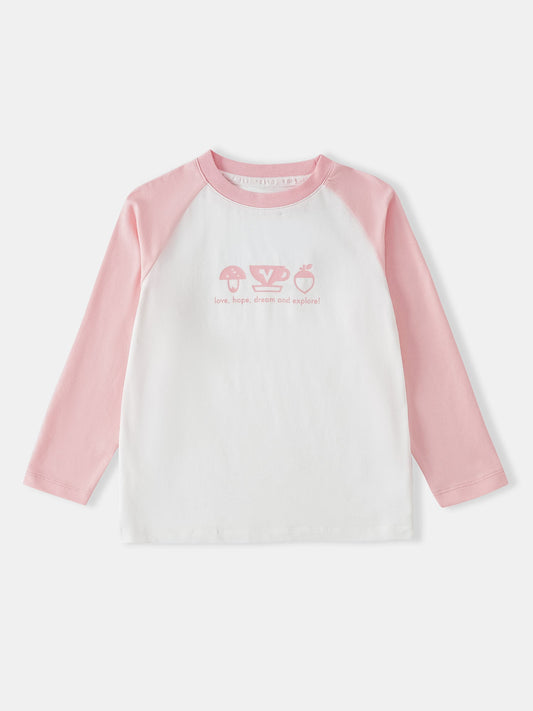 Kid Raglan Sleeve Print Tee