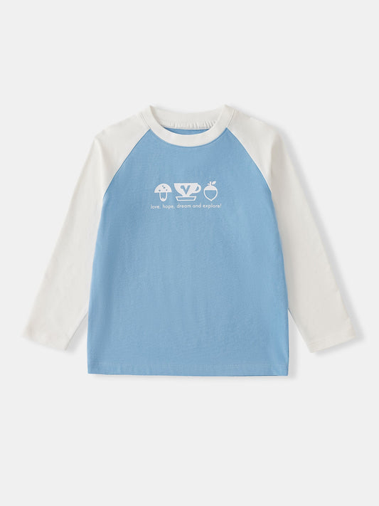 Kid Raglan Sleeve Print Tee