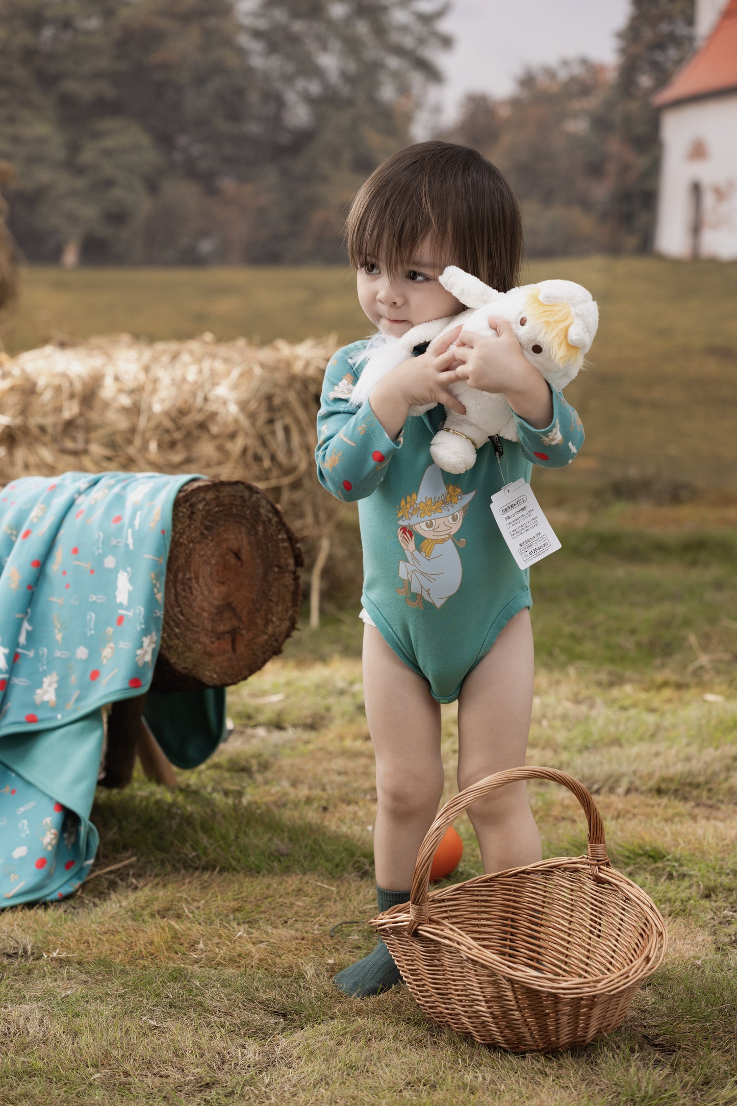 Baby Boys Moomin All Over Print Cotton Long Sleeve Bodysuit