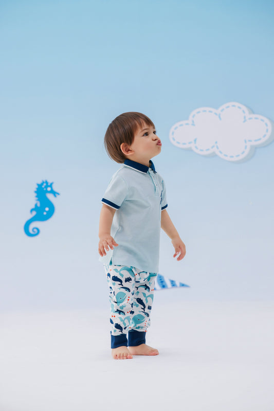 Vauva SS24 - Baby Boy Printed Leggings (Blue)