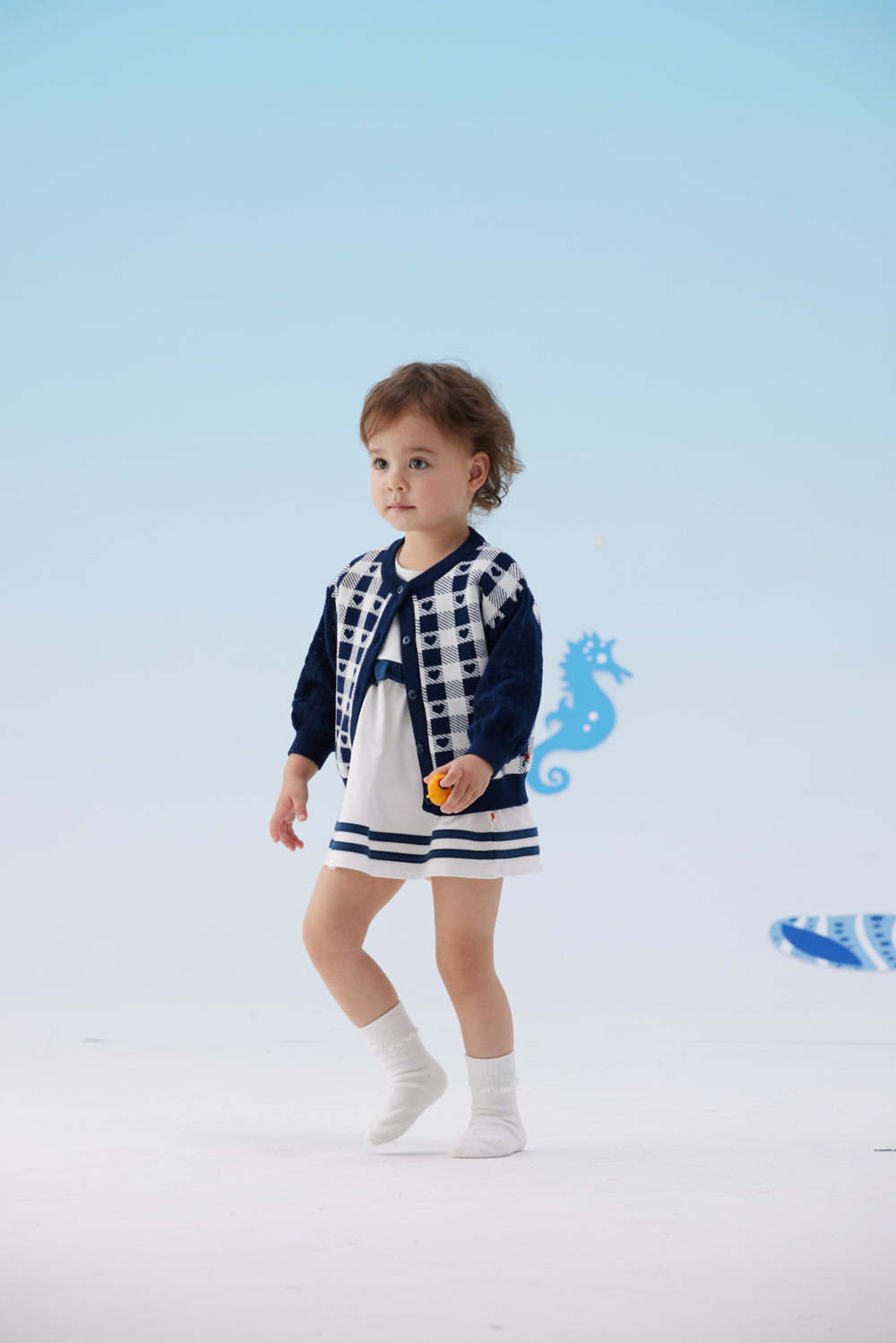 Baby Girl Plaid Long Sleeve Cardigan