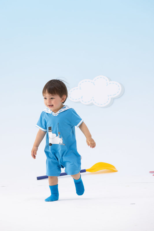 Baby Boy Moominpapa Print Short Sleeve Romper