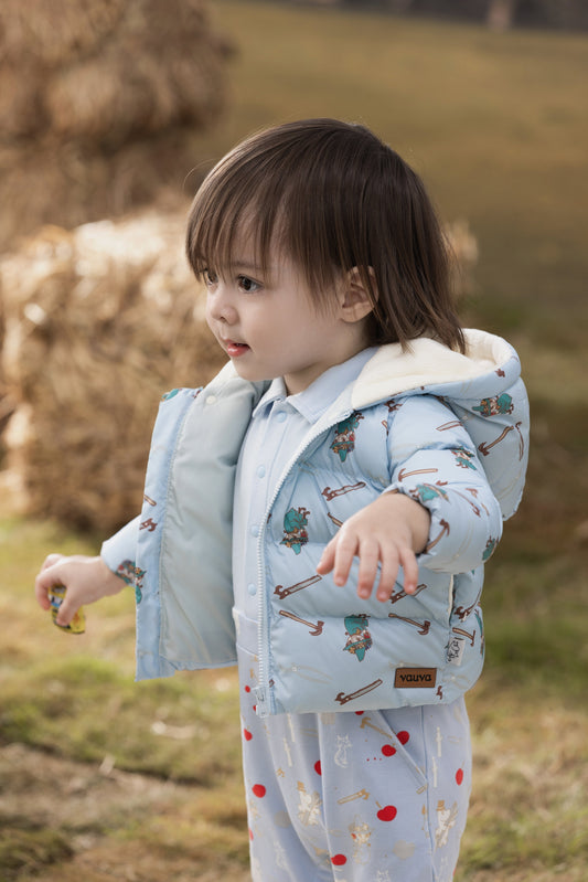 Baby Boys Moomin Padded Jacket With Hood