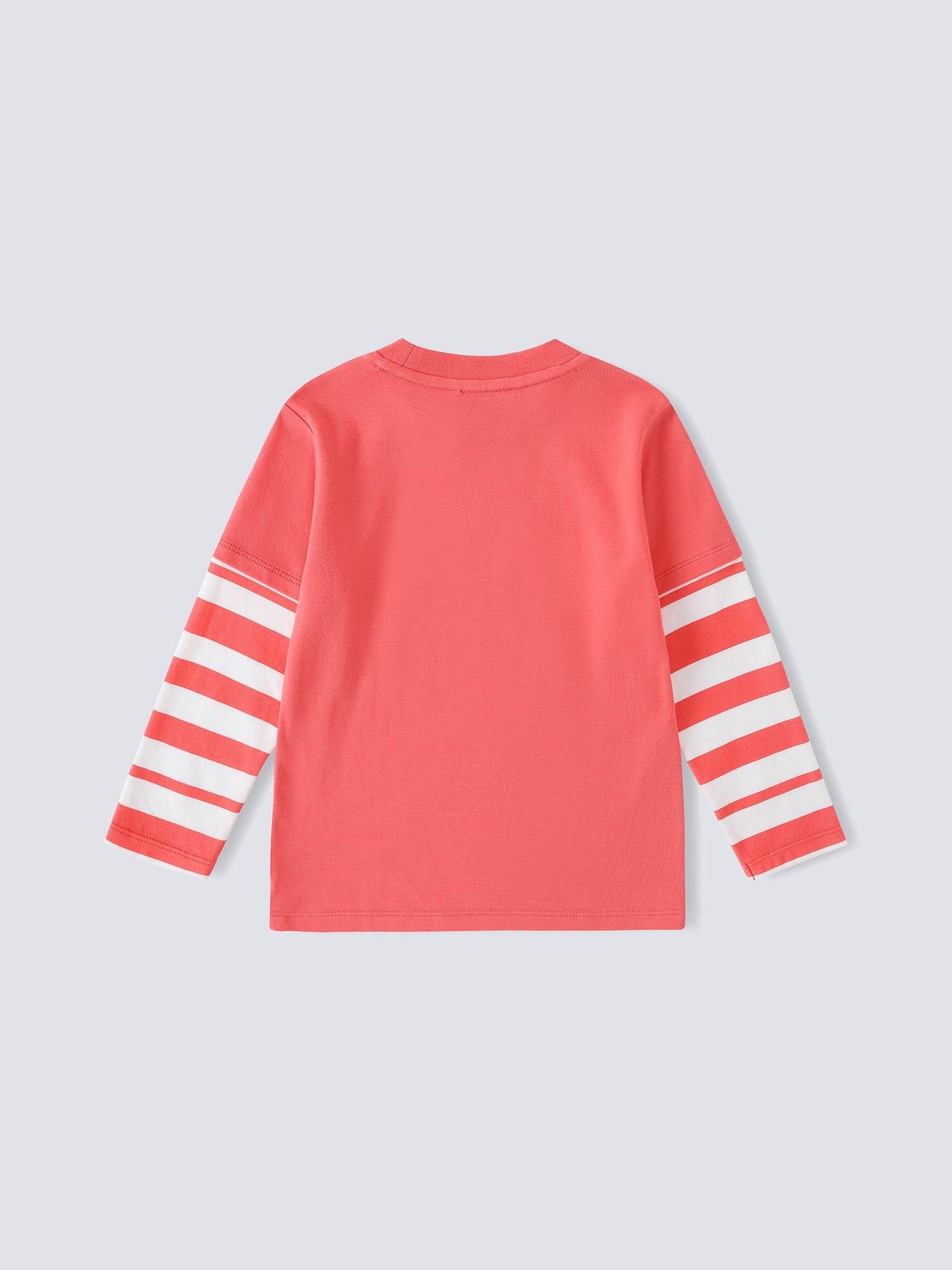 Kid Long Sleeve 2-Layer Slogan Print Tee