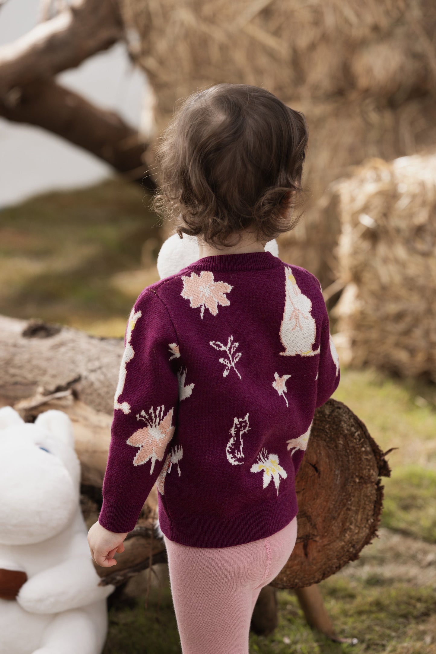 Baby Girls Moomin Pattern Long Sleeve Knit Jacket