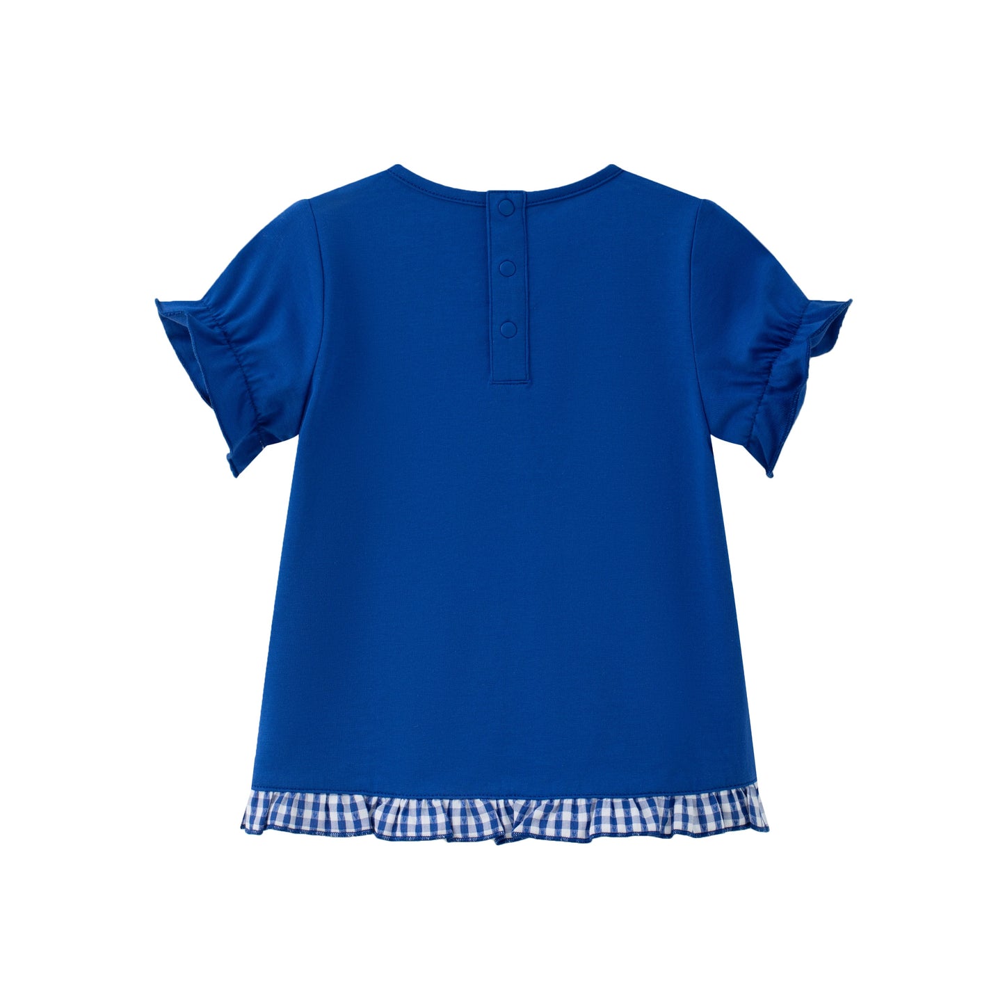 Baby Girl Plain Print Short Sleeve Top & Bottom Set