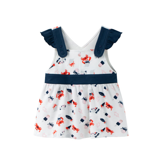 Baby Girl Crab Print Tank Dress