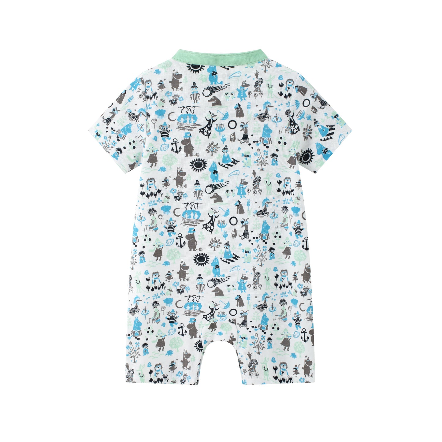 Baby Boy Moomin All Over Print Romper With Pocket