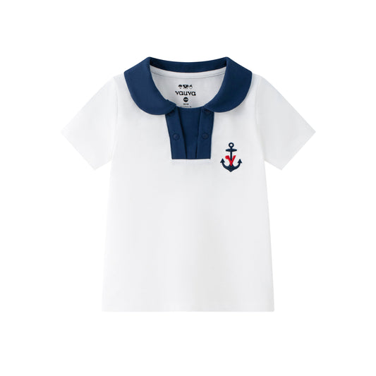 Baby Sailor Style T-Shirt & Shorts Set