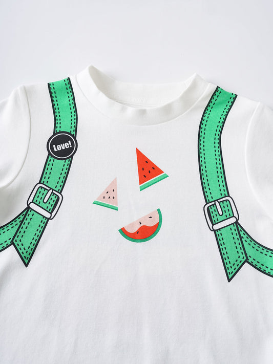 Kid Short Sleeve Backpack Print Tee