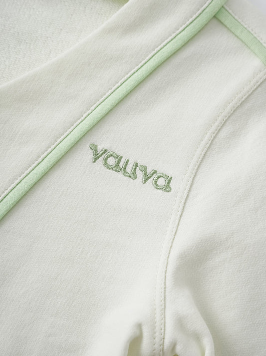 Kid Logo Embroidery Open Chest Jacket