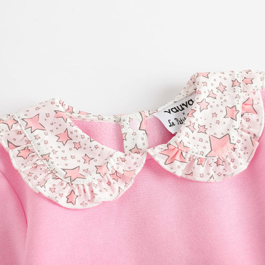 Character-Print Puritan Collar Sweatdress