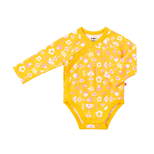 Baby Girls Hearts And Basic Long Sleeves Romper Organic Cotton Set