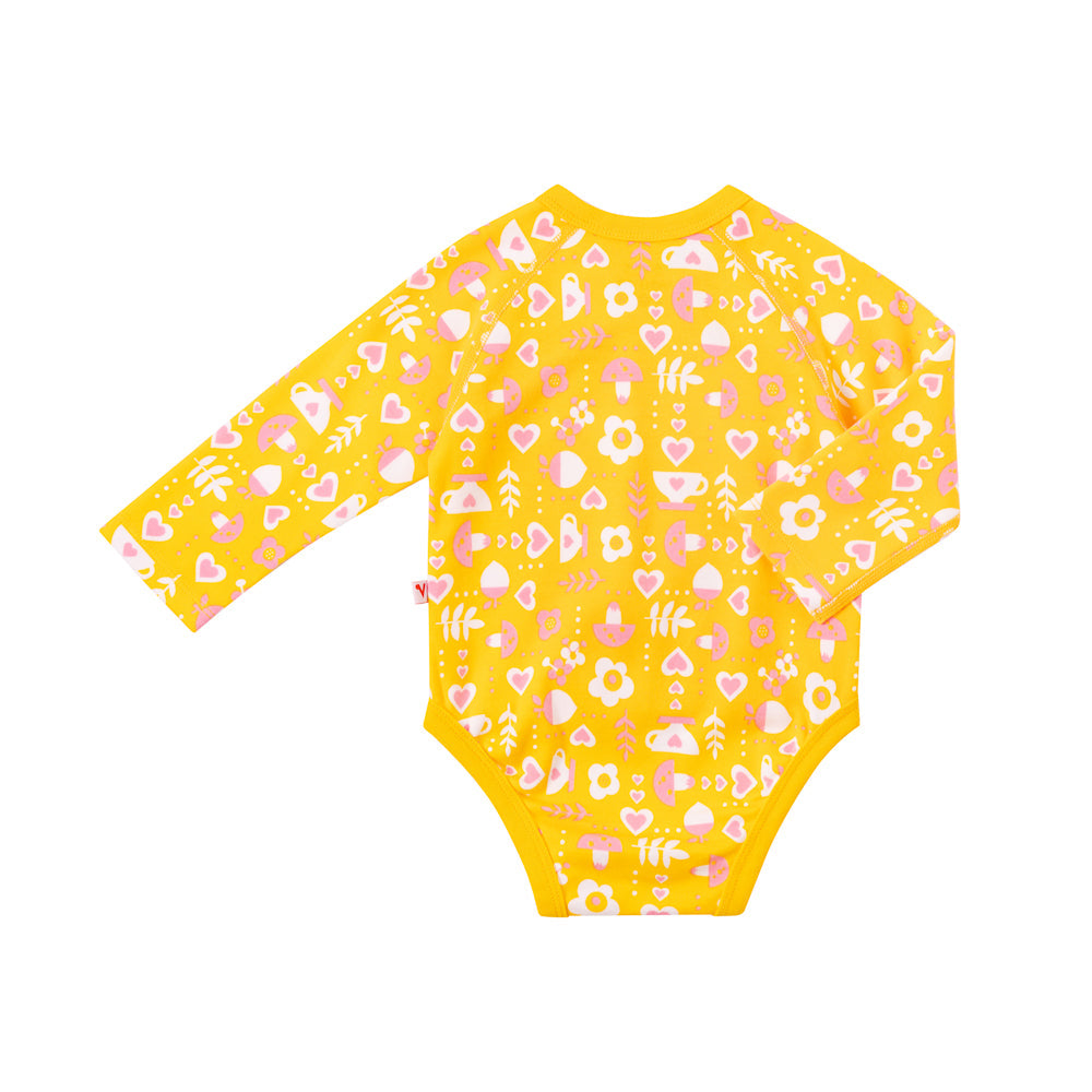 Baby Girls Hearts And Basic Long Sleeves Romper Organic Cotton Set