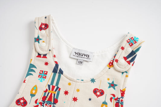 Nutcracker-Print Overall Set