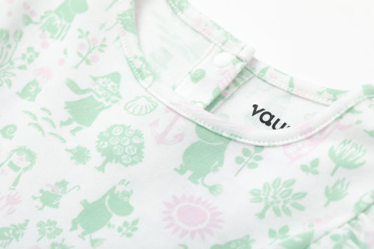 Baby Girl Moomin All Over Print Short Sleeve Dress
