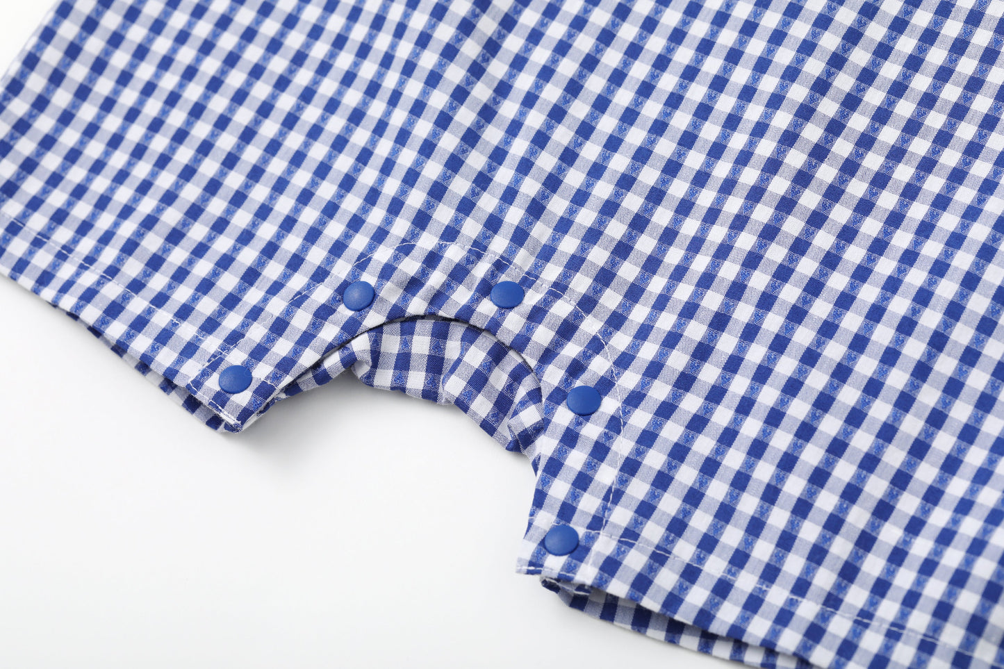 Baby Plaid Pattern Short Sleeve Romper