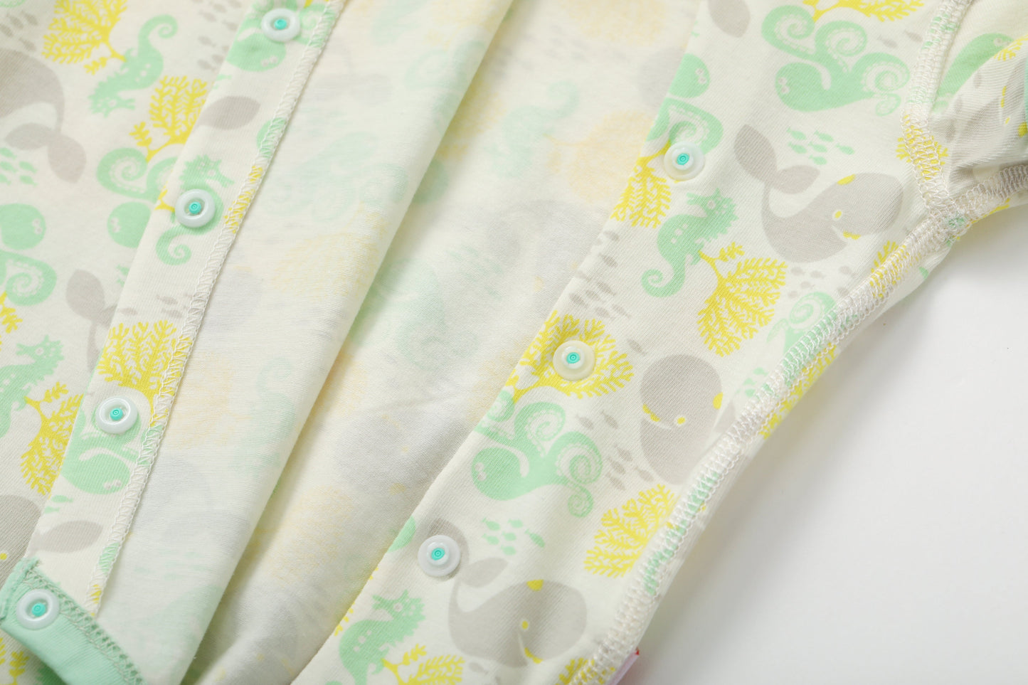 Baby Girl's Whale Print Organic Cotton Romper