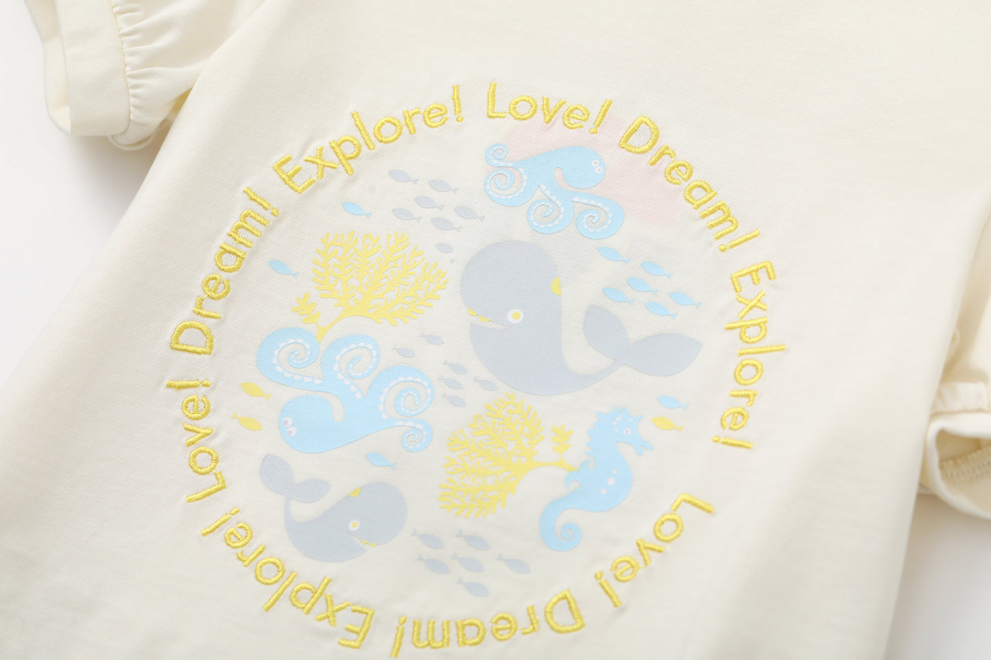 Toddler Girl Logo Embroidered Short Sleeve T-Shirt Top