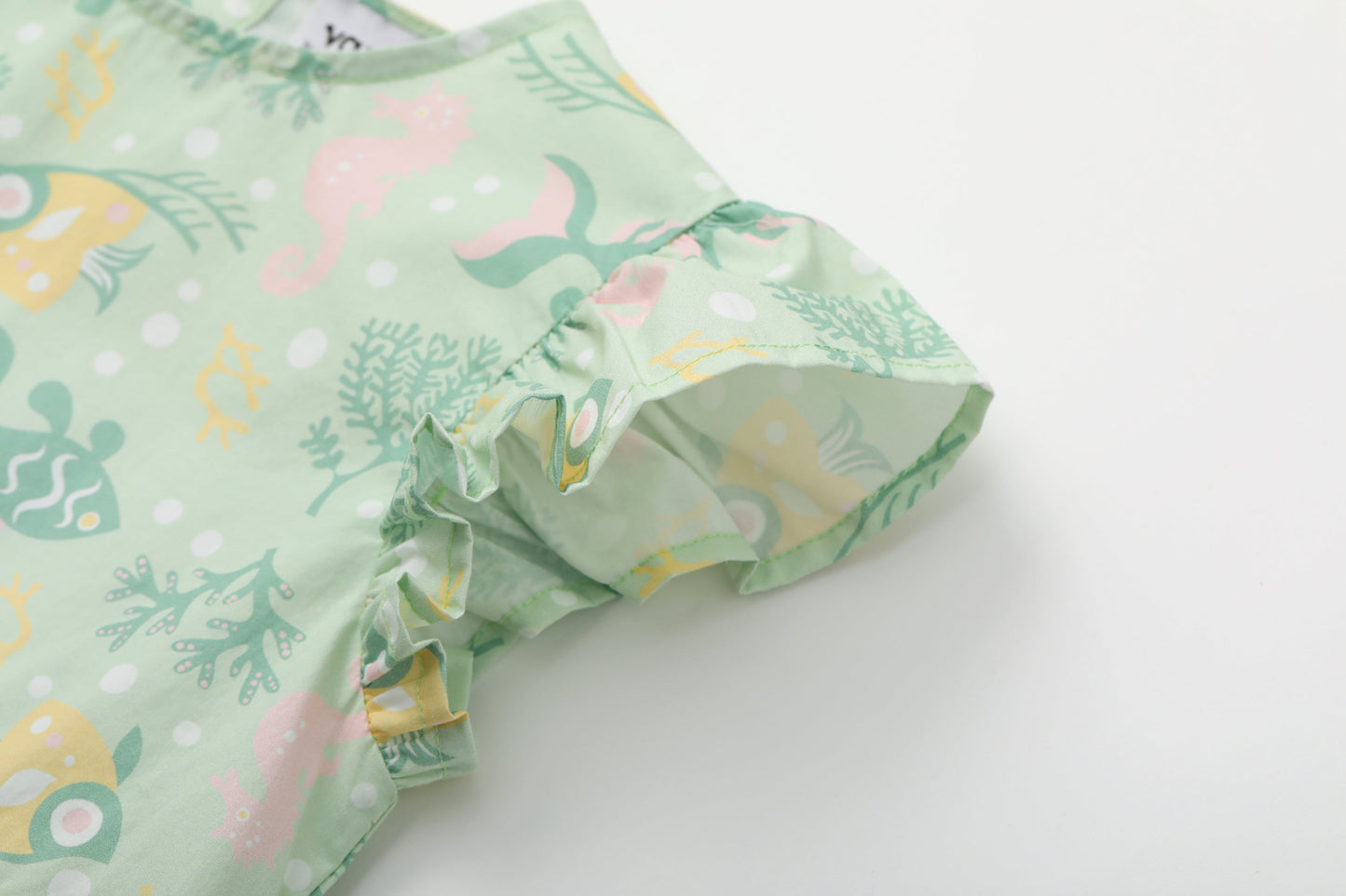 Toddler Girl Fish All Over Print Short Sleeve Dress