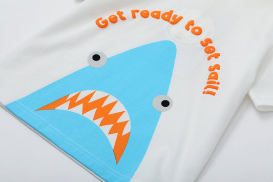 Toddler Shark Print T-Shirt Top