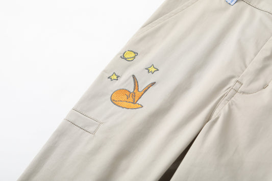 Toddler Little Fox Embroidered Pants