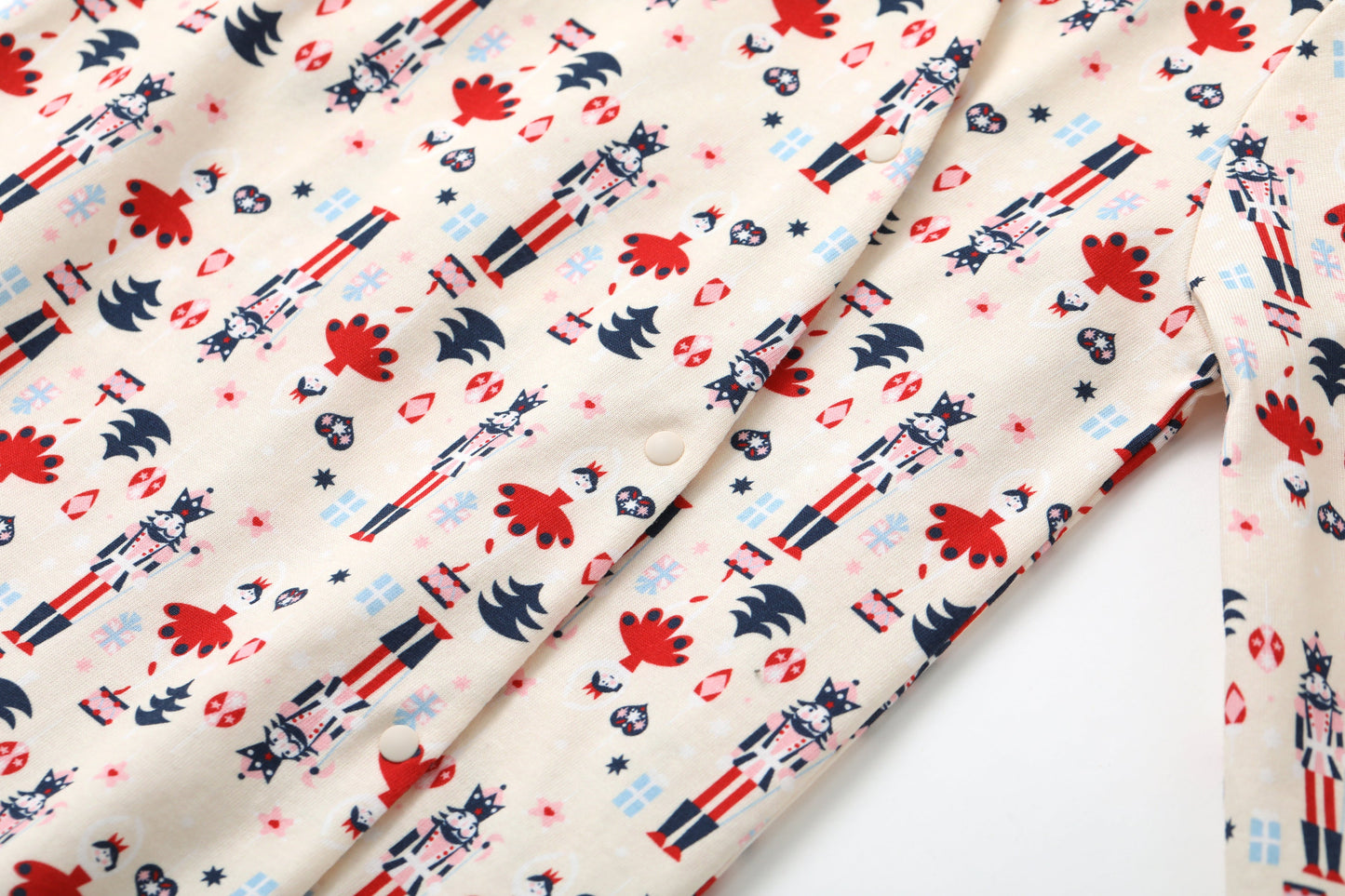 Nutcracker-Print Romper