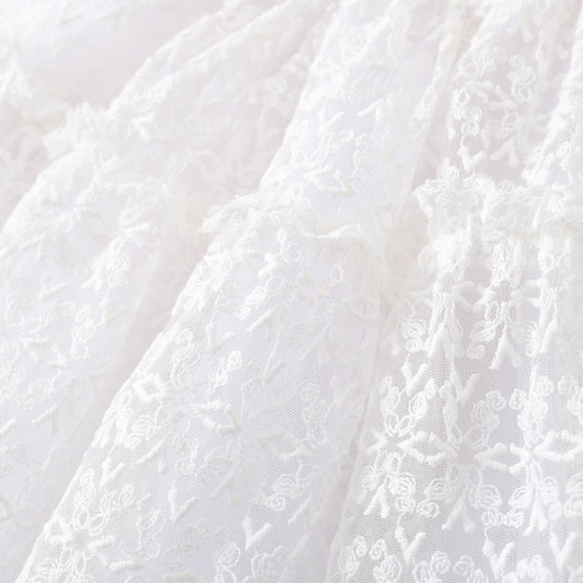 Lace-Embellished Skirt