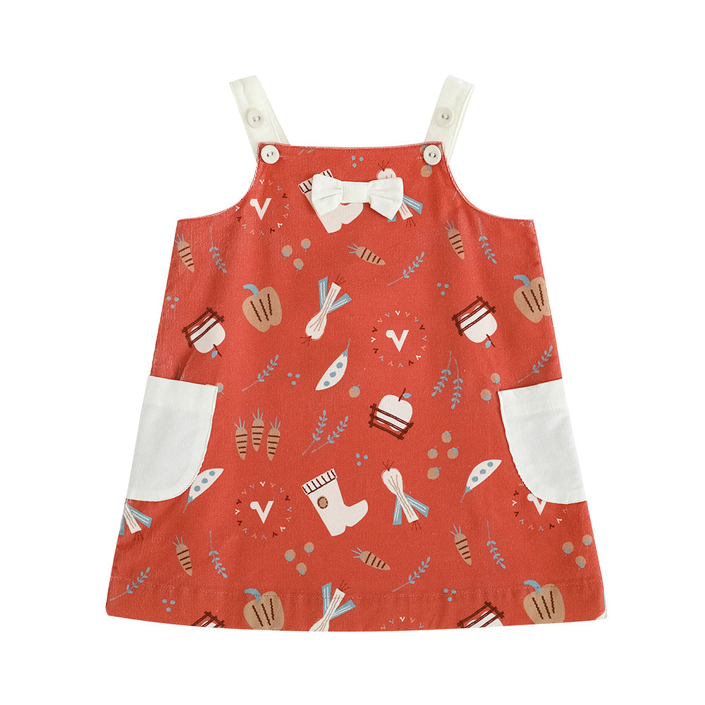 Baby Girls Happy Farm Double Pocket Dress
