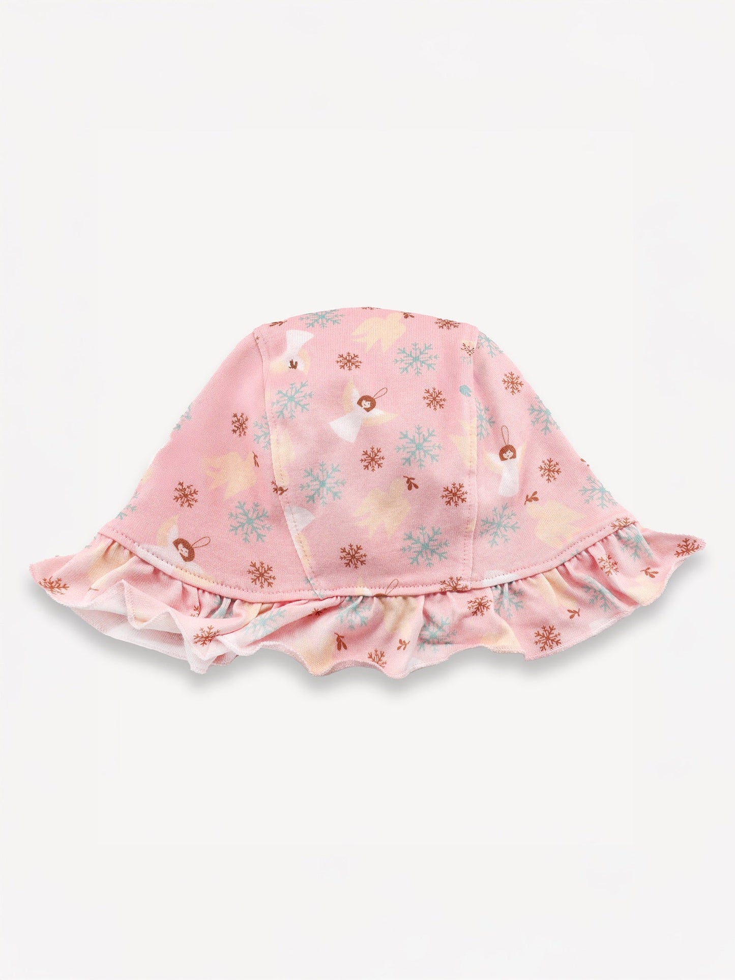 Angel-Print Ruffle Hat