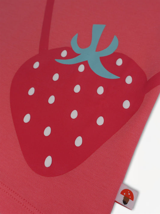 Kid Cap Sleeve Strawberry Applique Tee