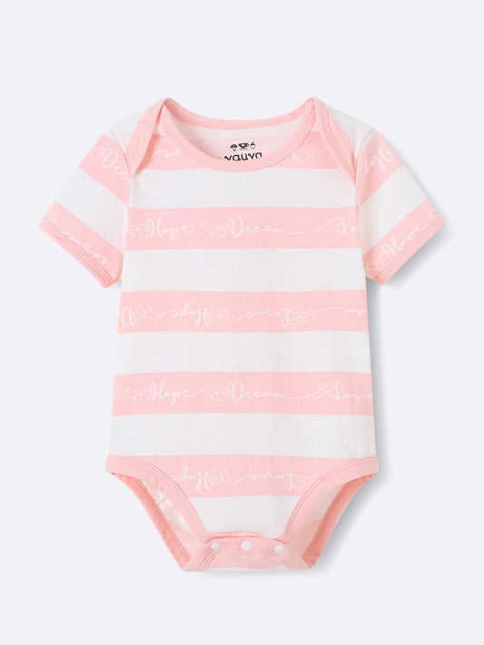 Baby Short Sleeve Stripes Bodysuit And Leggings Set