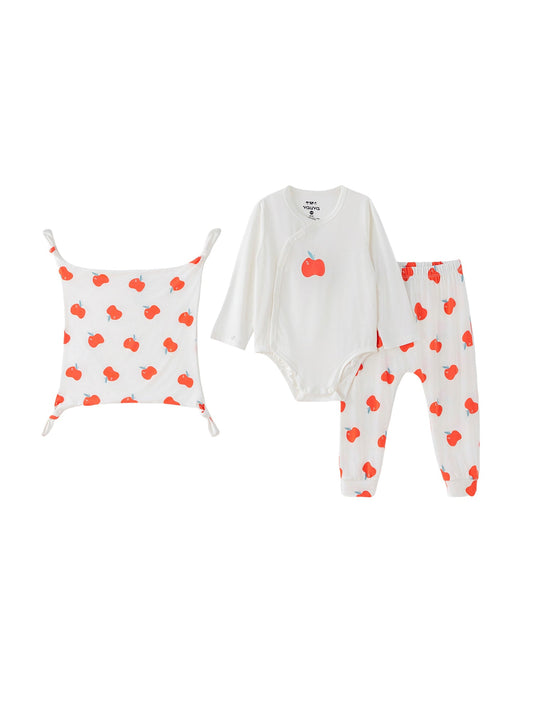 Baby Allover Print Long-Sleeved Bodysuit 3 Pieces Set