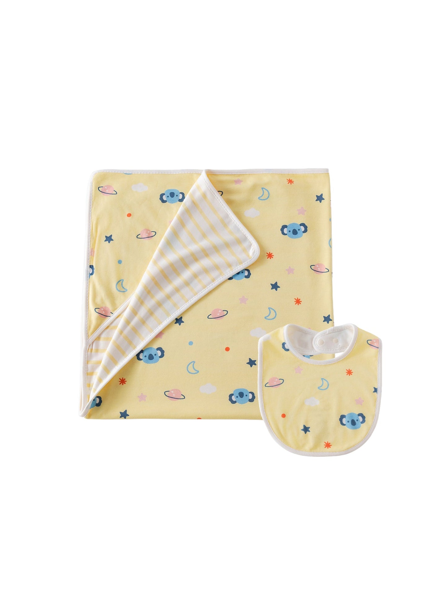 Babies Pattern Blanket & Bib Set