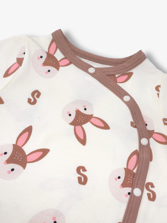 Baby's Romper And Bib Set