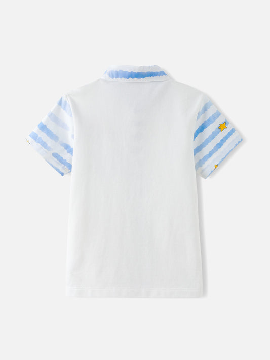 Boys Stripes Printed Shirt