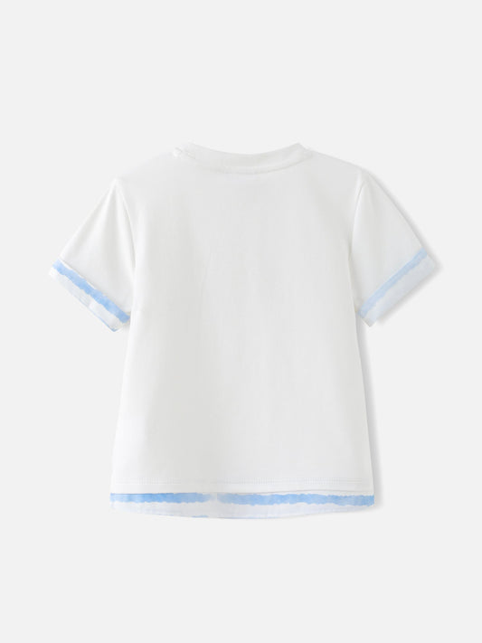 Boys Two Tone Print Tee