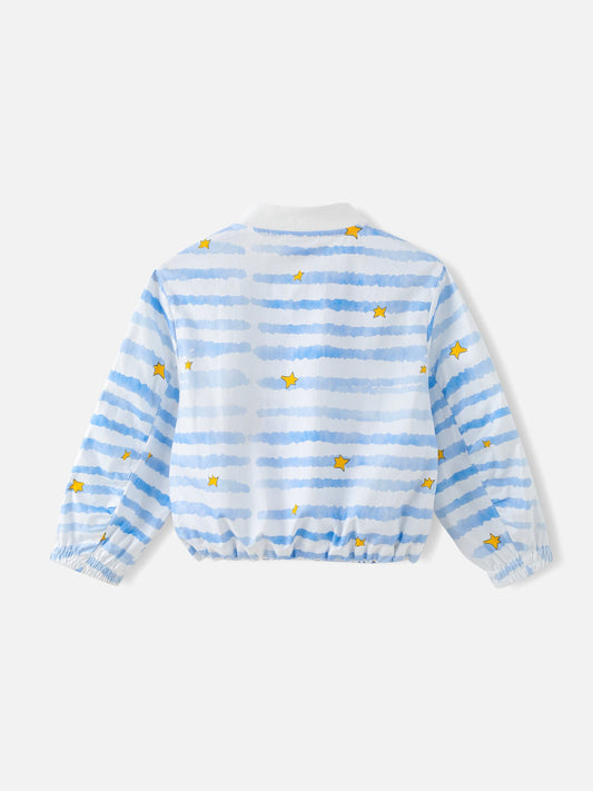 Girls Stripy Cropped Jacket