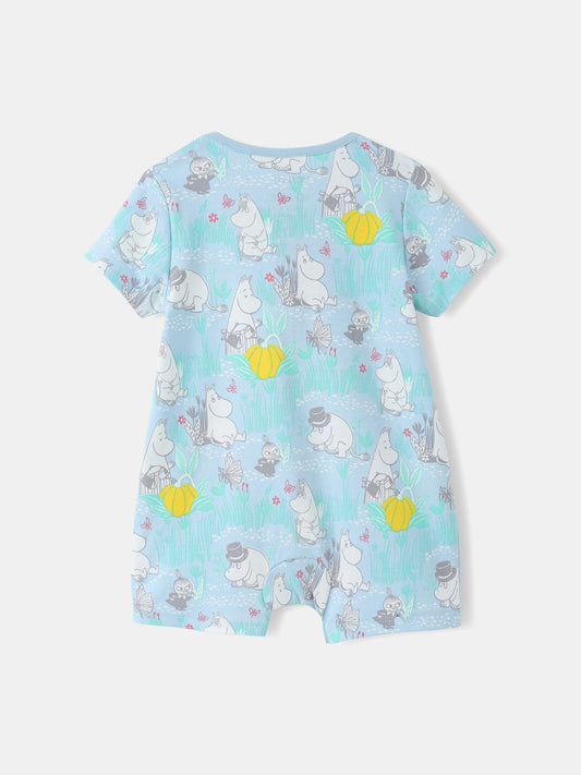 Baby Short Sleeve All-Over Print Romper
