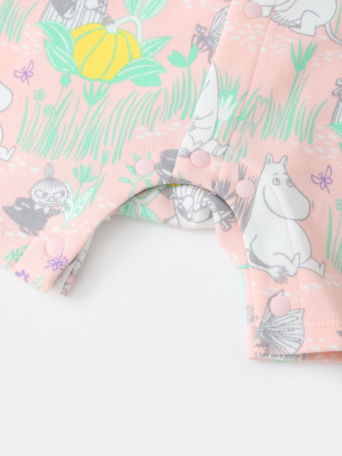 Baby Peter Pan Collar Short Sleeve All-Over Print Romper