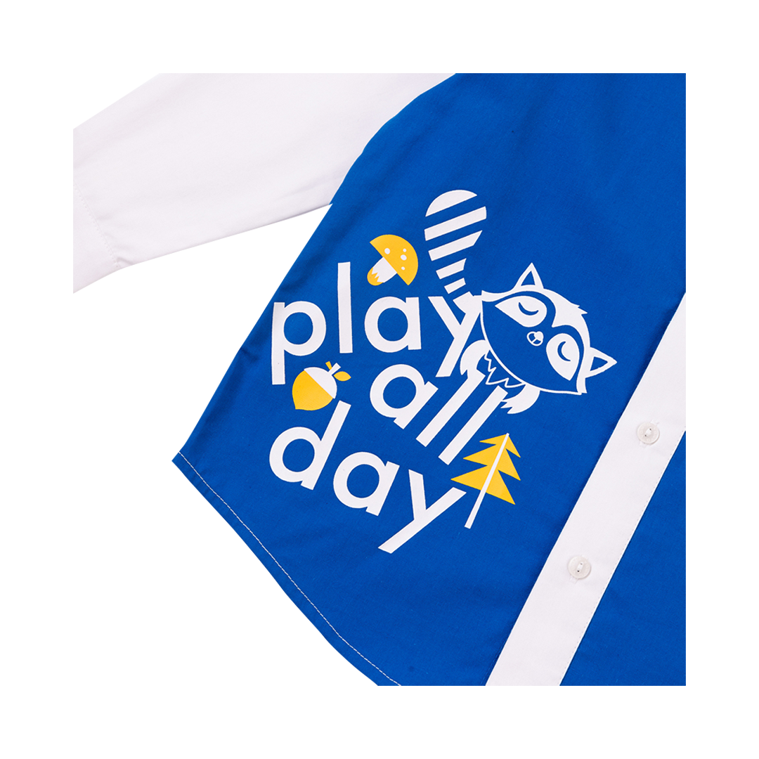 Boys Raccoon Play All Day Long Sleeves Shirt