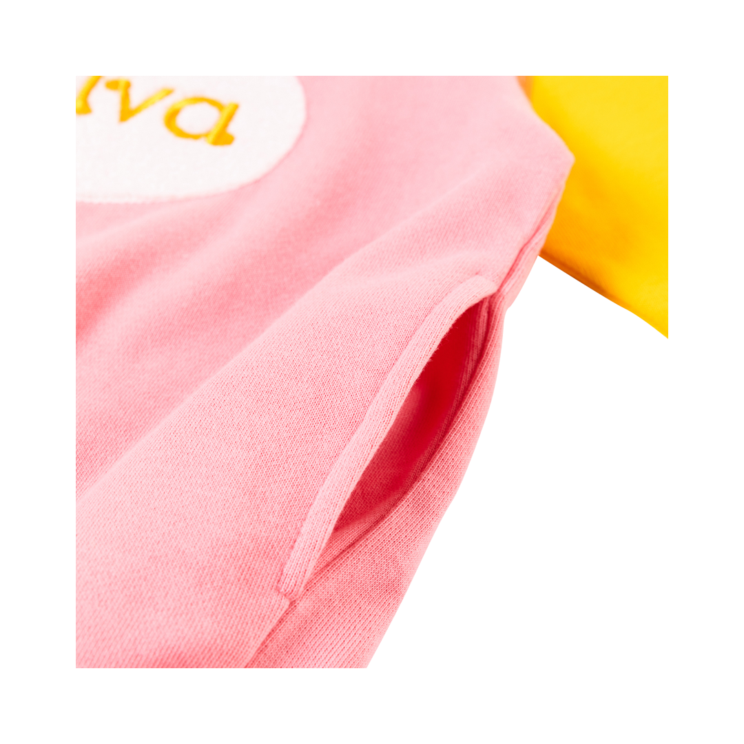 Girls Flower Shrubs Hoodie And Yellow