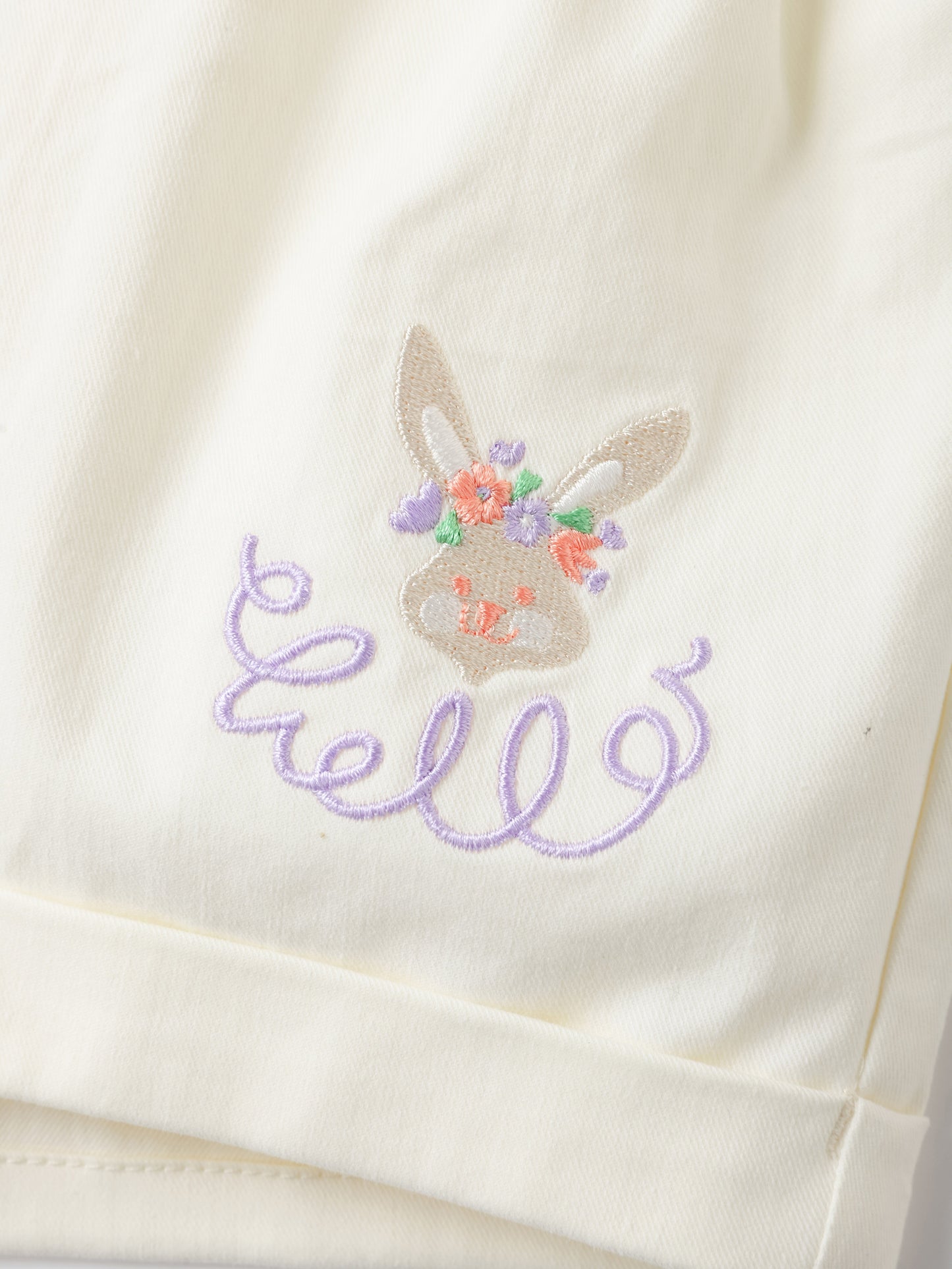 Kid Bunny Embroidery Shorts