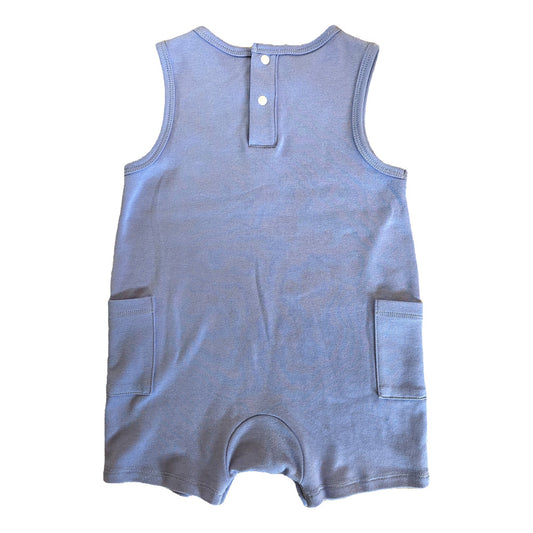 Vauva SS23野生動物園 - 男嬰鱷魚徽標棉袖連身褲