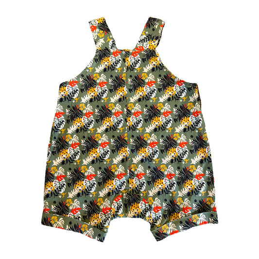 Vauva SS23 Safari-遍布印刷棉無袖的男嬰老虎
