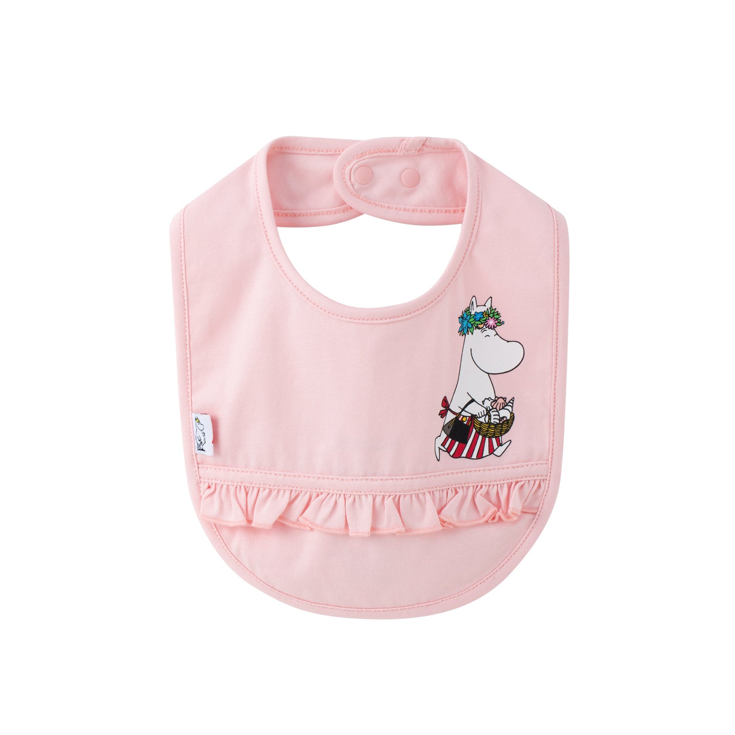 Vauva x Moomin - Baby Girls Ruffle Bibs (Pink) - Product Image 1
