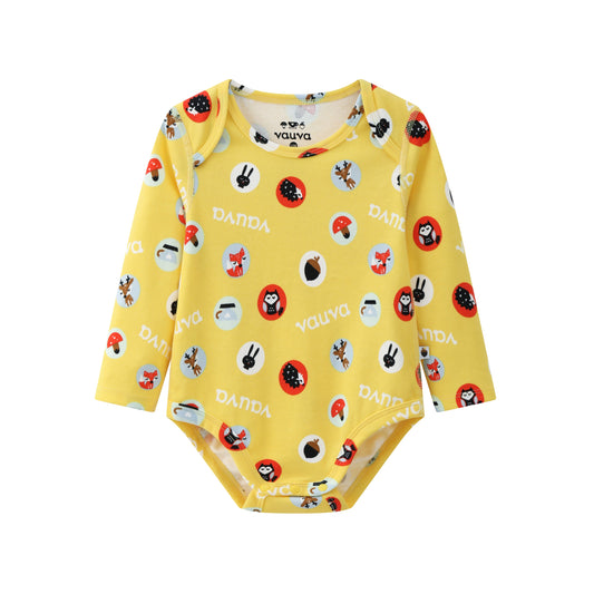 Vauva BBNS-嬰兒有機棉花狐狸印花連身衣(2件裝)