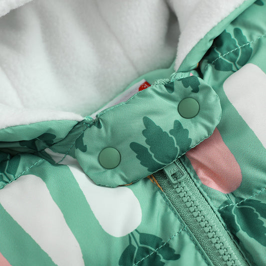 Baby Boys Carrot Print Coat With Hood