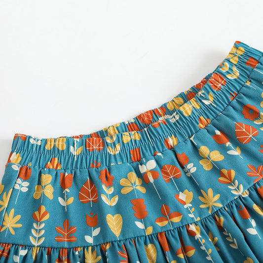 Girls Printed Cotton Skirt